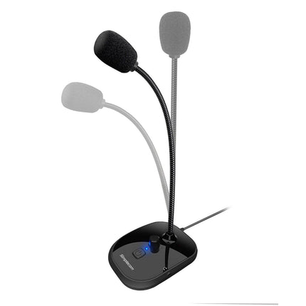 Simplecom UM360 Plug and Play USB Desktop Microphone with Headphone Jack.
