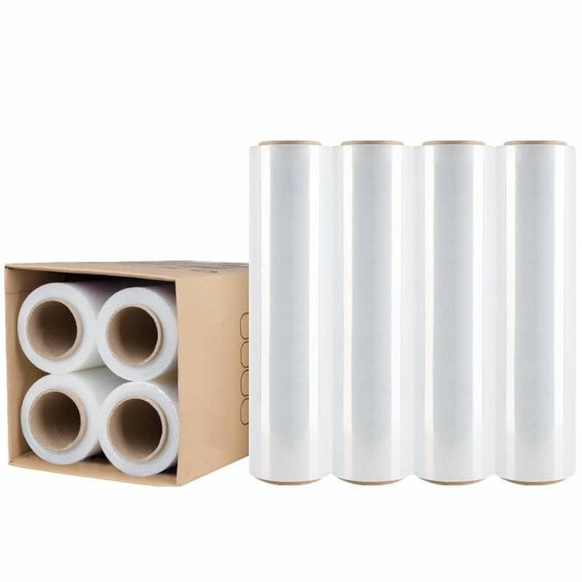 Moofer Premium Pallet Stretch Wrap 500mm x 300m x 25um Clear (4 Packs).