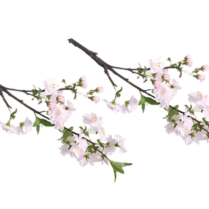 Artificial Single Stem Cherry Blossom 49cm - Soft Pink  - Set of 2 Bunch.
