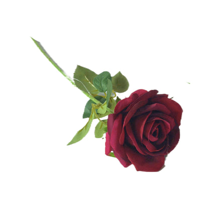Artificial Single Stem Rose 50cm -Red - Set of 8 Stems.