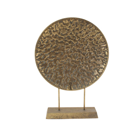 Round Pressed Gold Table Decor - Gold.