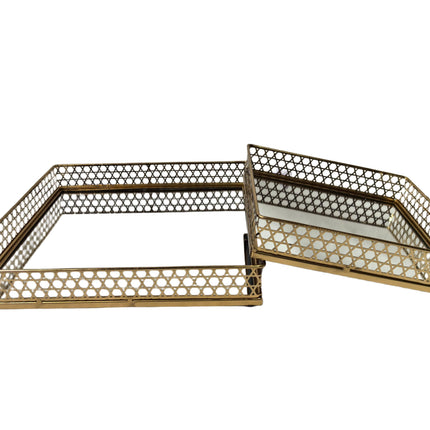Nina Tray - Rectangle - Small - Gold.