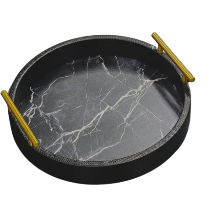 Maison Round Tray - Large - Black.