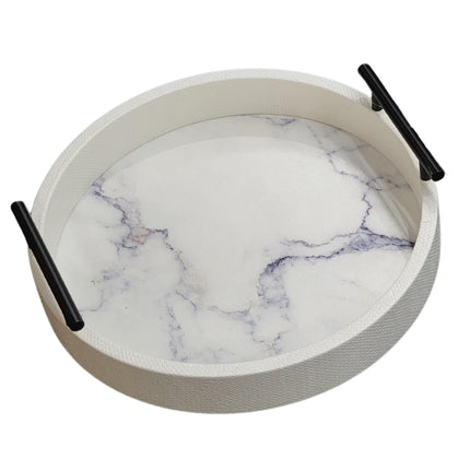Maison Round Tray - Large - White.