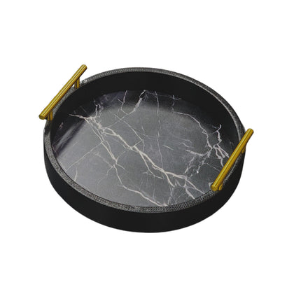 Maison Round Tray - Small - Black.