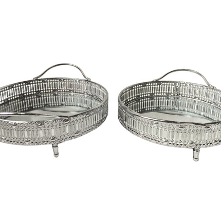 Tessa Round Tray - Small - Silver.
