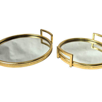 Eliza Round Tray - Set of 2 - Gold.