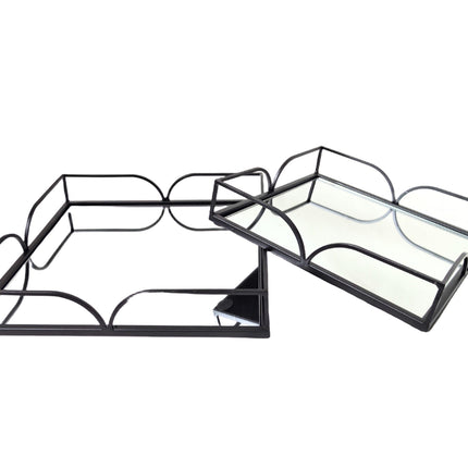 Willow Square Tray - Small - Black.