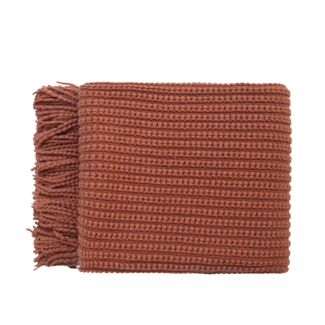 Levi Throw Rug Blanket - Orange.