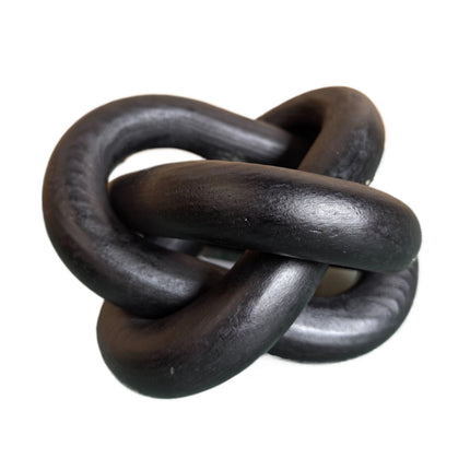 Wooden Knot Link Décor - White.