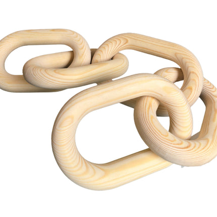 Wooden Chain Link Décor - Natural.