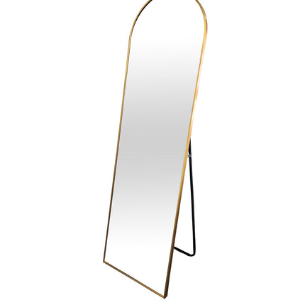 Metal Arch Gold Free Standing Mirror - 50cm x 170cm.
