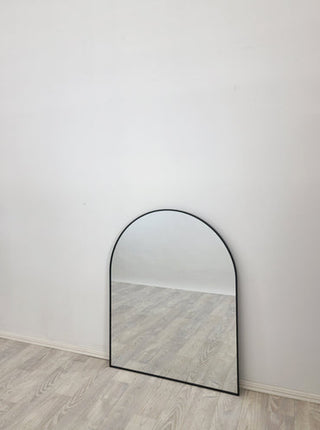 Black Metal Arch Mirror -  Small 80cm x 100cm.