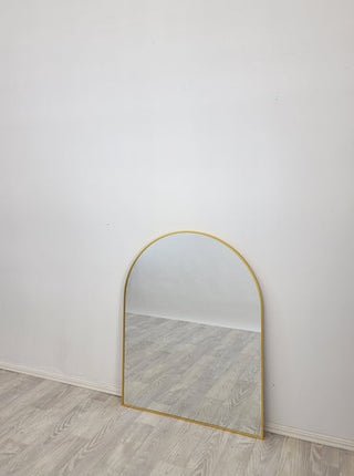 Gold Metal Arch Mirror  - Small 80cm x 100cm.