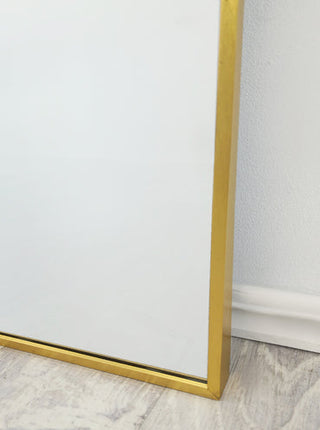 Gold Metal Arch Mirror  - Small 80cm x 100cm.