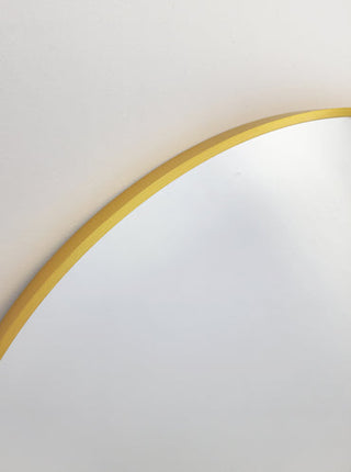 Gold Metal Arch Mirror  - Small 80cm x 100cm.