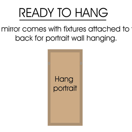 Window Style Mirror - Black Arch 70 CM x 130 CM.