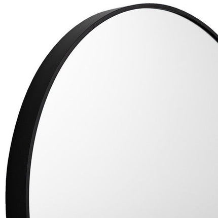 Metal Round Mirror 100cm - Black.