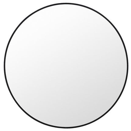 Metal Round Mirror 100cm - Black.