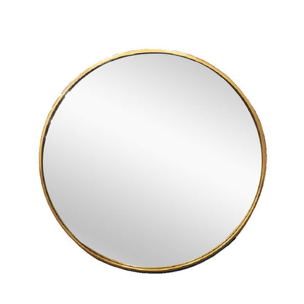 Metal Round Mirror 100cm - Gold.