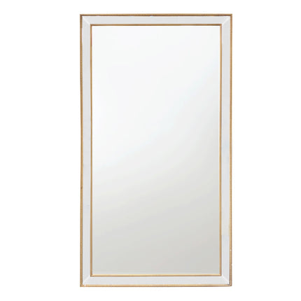 Gold Beaded Framed Mirror - X Large 190cm x 100cm.