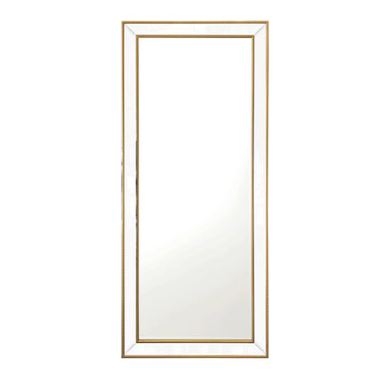 Medium Gold Beaded Framed Mirror - 70cm x 170cm.