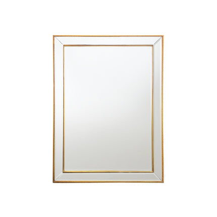 Gold Beaded Framed Mirror - Rectangle 80cm x 110cm.