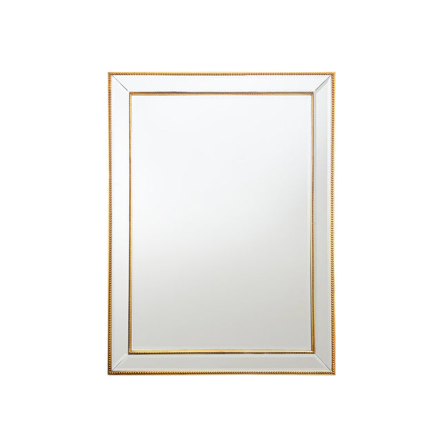 Gold Beaded Framed Mirror - Rectangle 80cm x 110cm.