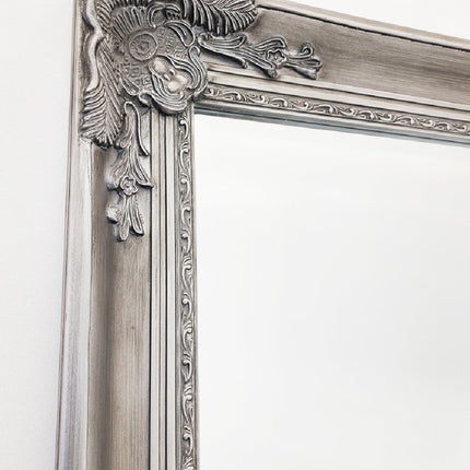 French Provincial Ornate Mirror - ANTIQUE SILVER- X Large 100cm x 190cm.