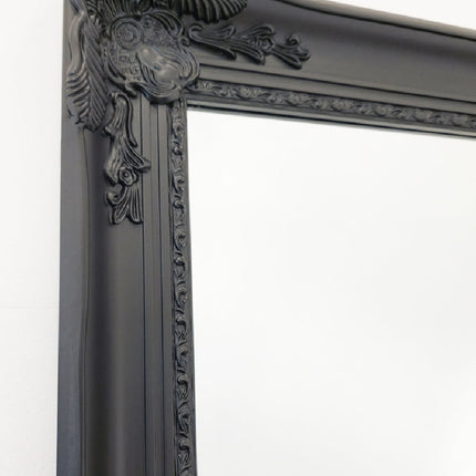 French Provincial Ornate Mirror - BLACK - X Large 100cm x 190cm.