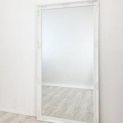 French Provincial Ornate Mirror - WHITE - X Large 100cm x 190cm.