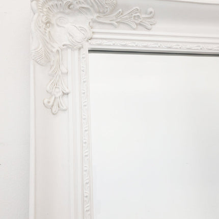 French Provincial Ornate Mirror - WHITE - X Large 100cm x 190cm.