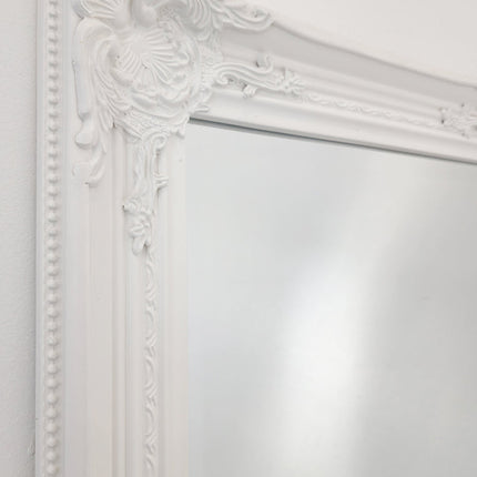 French Provincial Ornate Mirror - White - Medium 70cm x 170cm.