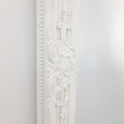 French Provincial Ornate Mirror - White - Medium 70cm x 170cm.