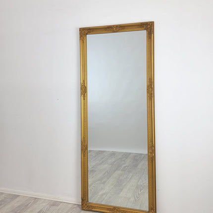 French Provincial Ornate Mirror - Country Gold - Medium 70cm x 170cm.