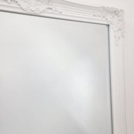French Provincial Ornate Mirror - White - Small 80cm x 110cm.