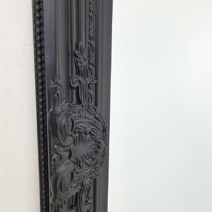 French Provincial Ornate Mirror - Black - Small  80cm x 110cm.