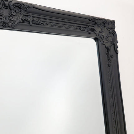 French Provincial Ornate Mirror - Black - Small  80cm x 110cm.