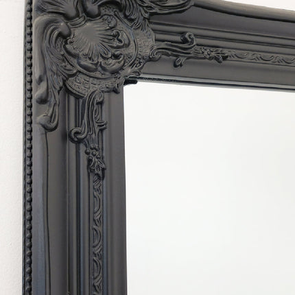 French Provincial Ornate Mirror - Black - Small  80cm x 110cm.