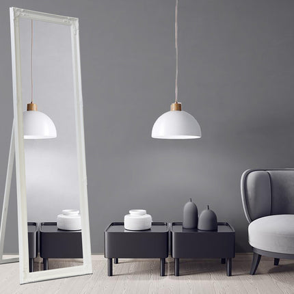French Provincial Ornate Mirror - White - Free Standing 50cm x 170cm.