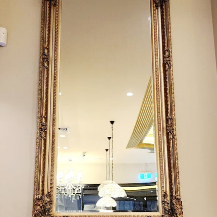 LUX French Provincial Ornate Mirror - Antique Champagne.