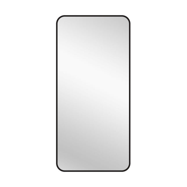 Black Metal Rectangle Mirror - Medium 80cm x 170cm.