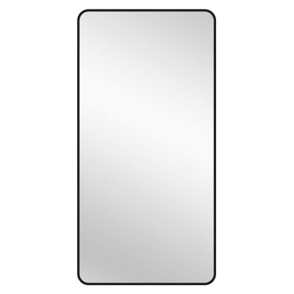Black Metal Rectangle Mirror - X-Large 100cm x 200cm.