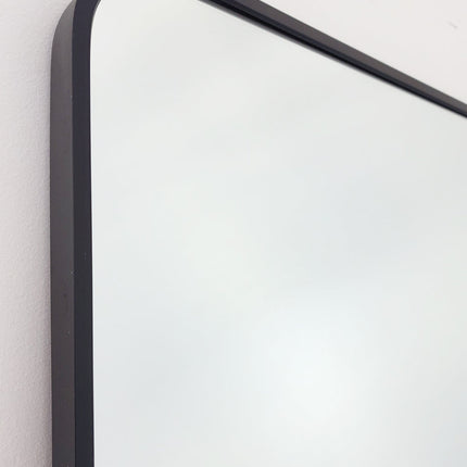 Black Metal Rectangle Mirror - X-Large 100cm x 200cm.