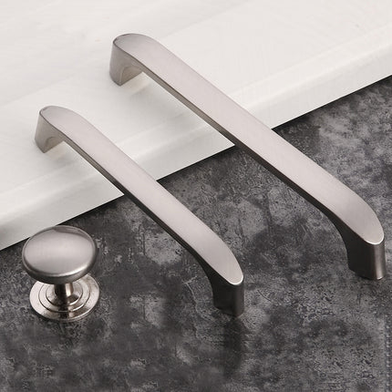 Brushed ZINC Kitchen Door Cabinet Drawer Handle Pulls 128MM.