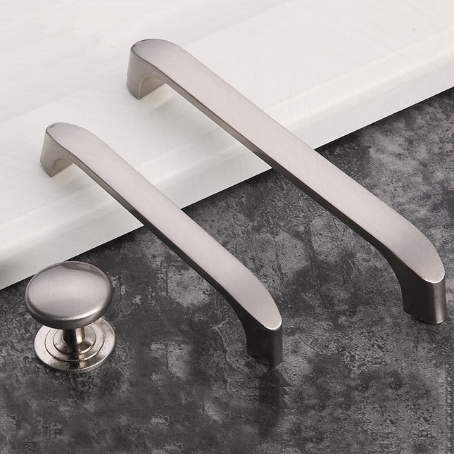 Brushed ZINC Kitchen Door Cabinet Drawer Handle Pulls 128MM.
