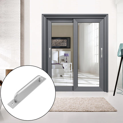 Barn Door Handle Sliding Pull Cabinet Door Handles Drawer knobs Kitchen Handles Silver.