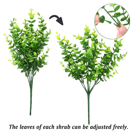 2 Pack Fake Plants Faux Artificial Eucalyptus Plants Home Garden Window Office Wedding Decoration.