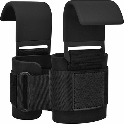 Pair Weight Lifting Hooks Straps Grip Wrist Wrap Support Powerlifting Deadlift Pull Up.