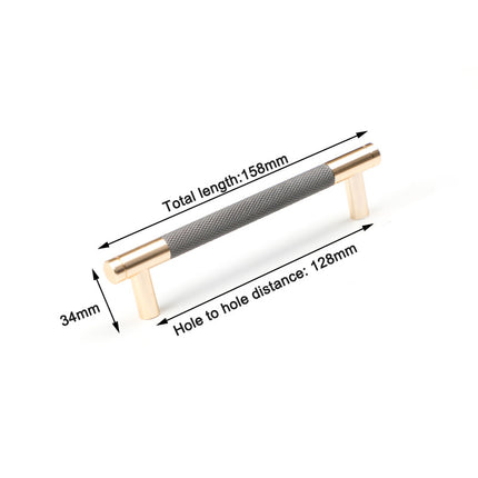 Gold Solid Modern Design Furniture Kitchen Cabinet Handles Drawer Bar Handle Pull 128mm.
